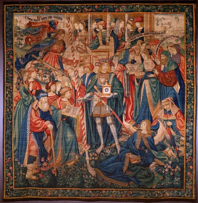 Vlámský gobelín. Triumf času (De triomf van de Tijd, El triunfo del Tiempo). Vlna a hedvábí. Rozměry 347 x 342 cm. Soukromá sbírka. Kolem 1504. od Flemish School
