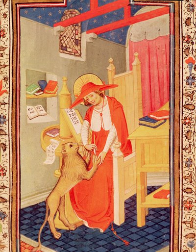 Fol.310v St. Jeroným, z Knihy hodin Dona Duarteho od Flemish School