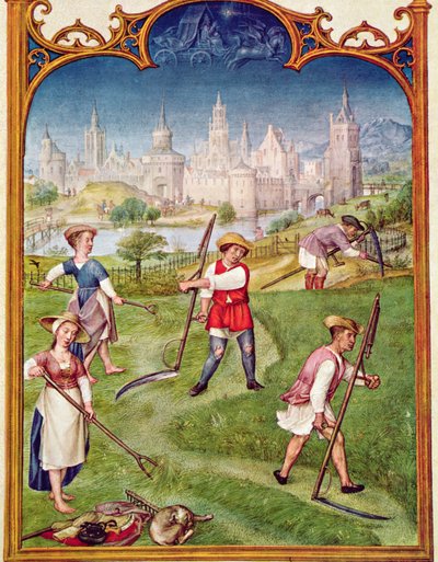 Fol 6v Měsíc červen: z Breviarium Grimani, asi 1515. od Flemish School