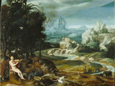 Krajina s Orfeem, kolem roku 1570 od Flemish School