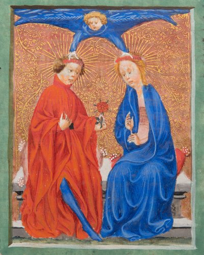 MS Gen1111 f.210 Saint Cecilia and Saint Valerian, ilustrace z Legenda Aurea od Jacobuse de Voragine, c.1405-10 od Flemish School