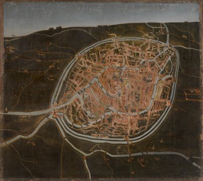 Mapa Brugg (olej na plátně) od Flemish School