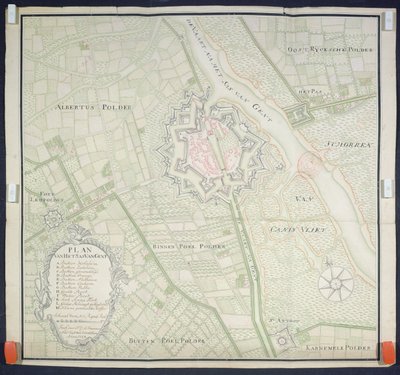Mapa Sas de Gant a okolních oblastí, 1759 od Flemish School