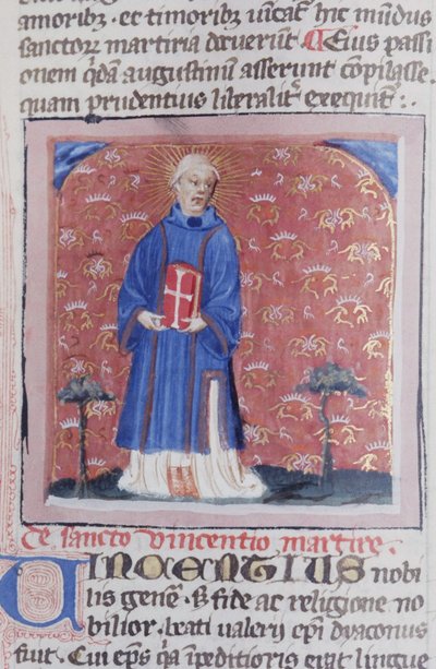 Paní Gen 1111 Page z Legenda Aurea, Bruggy, kolem 1400-10 od Flemish School