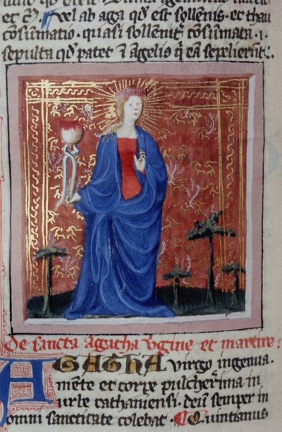 Paní Gen 1111 Page z Legenda Aurea, Bruggy, kolem 1400-10 od Flemish School