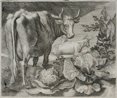 Starý mistr rytina od Flemish School