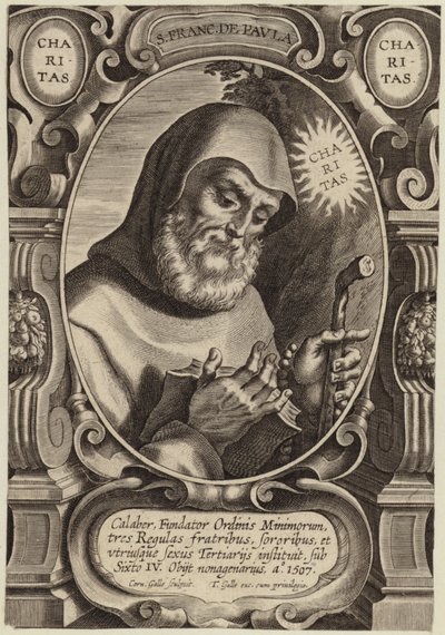 Portrét svatého Františka z Paoly od Flemish School
