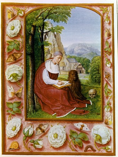 Portrét svatého Jeronýma. Grimani breviář z let 1490 - 1510 v knihovně Marciana v Benátkách. od Flemish School