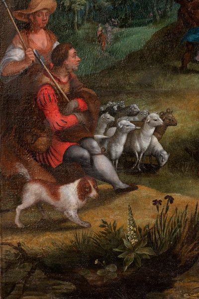 Janovo kázání na poušti od Flemish School