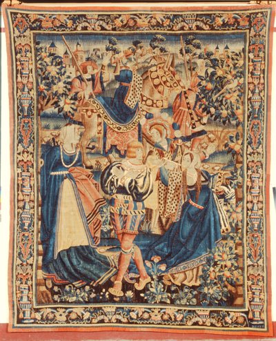 Série gobelínů zobrazující scénu z podobenství o marnotratném synovi od Flemish School