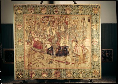 Turnaj, tapisérie na vertikálním stavu z bruselské dílny, kolem roku 1497 od Flemish School