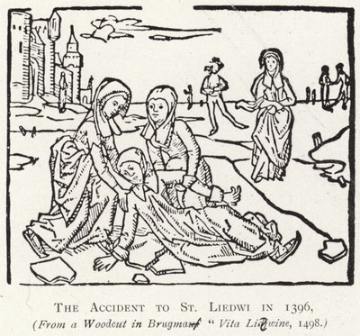 Nehoda na St Liedwi v roce 1396 od Flemish School