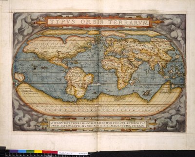 Mapa světa, Theatrum Orbis Terrarum, Abraham Ortelius od Flemish School