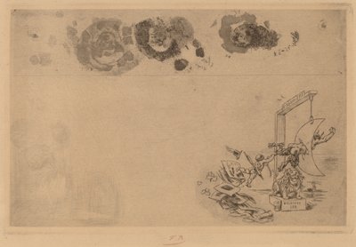 Belgická hranice, zákon o nepořádku (Frontiere de Belgique. Billet a Desordre) od Félicien Rops