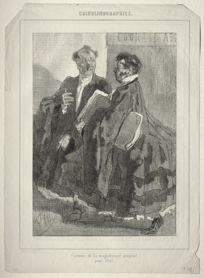 Krilinografie. Soudní kostým navržený pro rok 1857. od Félicien Rops