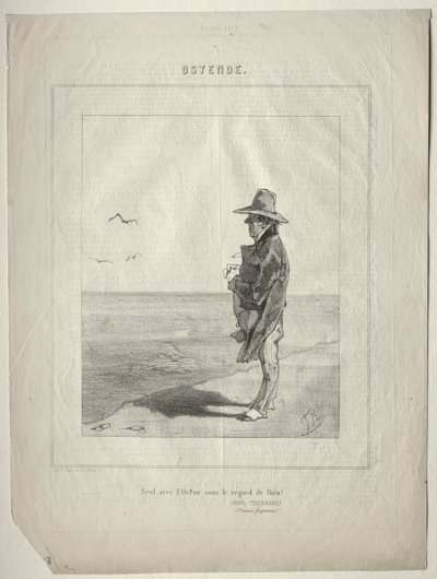 Ostende. Seul avec locean sous leohľad de Dieu!. od Félicien Rops