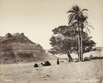 Pouštní oblast na okraji Káhiry, Egypt od Félix Bonfils