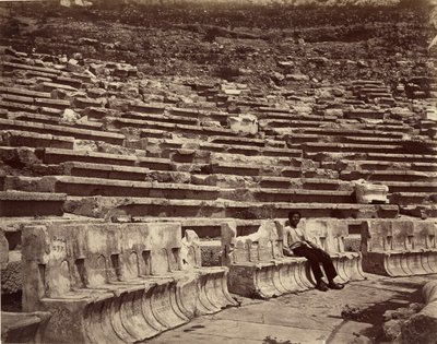 Interiér, Dionýsovo divadlo, Athény od Félix Bonfils