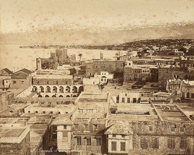 Panoramatický výhled na Bejrút, Libanon od Félix Bonfils