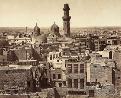 Panoramatický výhled na Káhiru, Egypt od Félix Bonfils