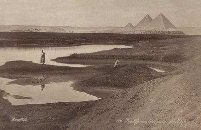 Pyramidy v Gíze, kolem roku 1900 (foto) od Félix Bonfils