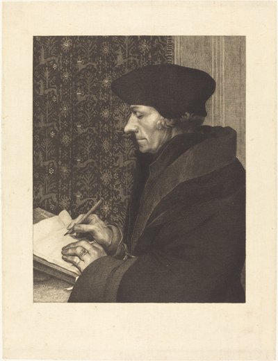 Erasmus od Félix Bracquemond after Hans Holbein the Younger