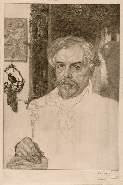 Portrét Edmonda de Goncourta od Félix Henri Bracquemond