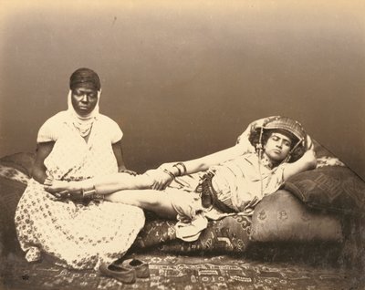 Maurská žena se svou služkou od Félix Jacques Moulin