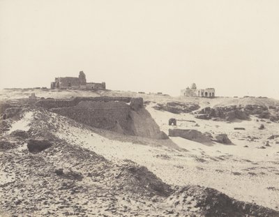 Asuán, Ruiny starověké arabské ohrady, jihovýchodně od města, 1851-52, tištěno 1853-54. od Félix Teynard