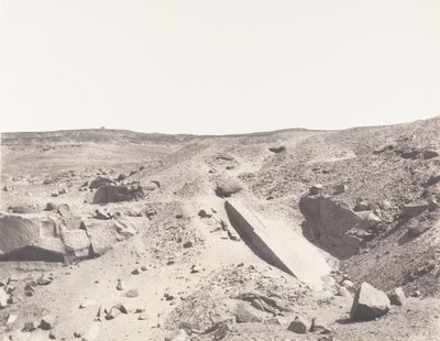 Aswan Syene, Granite Quarries - Ancient Extraction System, 1851-52, tištěno 1853-54. od Félix Teynard