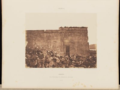 Dandoûr. Jižní stěna exteriéru svatyně od Félix Teynard