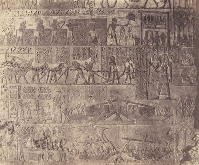 El-Kab éléthya, Hypogean Architecture - Tomb of Phapé - Sculptu..., 1851-52, tištěno 1853-54. od Félix Teynard