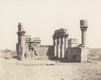 Erment Hermonthis, Vue Générale des Ruines -Temple et Mammisi, 1851-52, tištěno 1853-54. od Félix Teynard