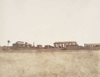 Louksor Théby, Celkový pohled na ruiny, 1851-52. od Félix Teynard