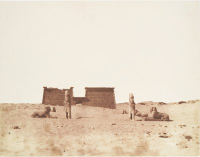 Sébôuah, Obecný pohled na chrám, publikoval 1851. od Félix Teynard