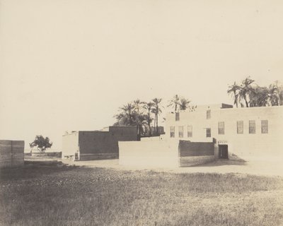Syout, Arabské obydlí na okraji Nilu, 1851-52, tištěno 1853-54. od Félix Teynard