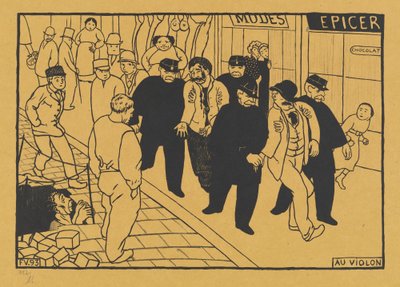 Au Violon Off to the Jug, 1893. od Félix Vallotton