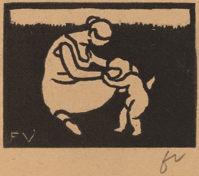 Koupání a dítě od Félix Vallotton