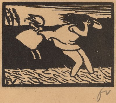 Lapači chyceni v bouři, 1893. od Félix Vallotton