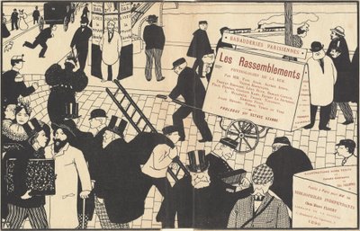Knižní přebal pro "Les Rassemblements" od Félix Vallotton