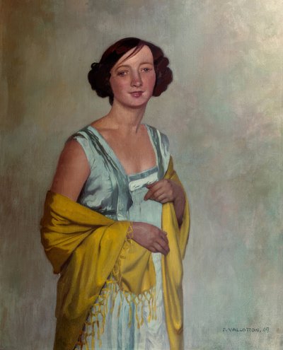 Portrét dámy se žlutým šátkem od Félix Vallotton