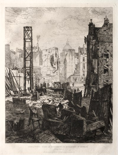 Demolice na chodníku Boulevard St. Germain od Félix Vallotton