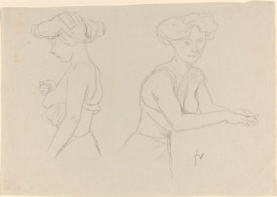 Dvě studie oblékání ženy od Félix Vallotton