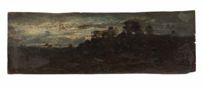 Barbizon, večer, 2. polovina 19. století (olej na dřevě) od Félix Ziem