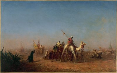 Karavana na cestě do Mekky, mezi lety 1880 a 1885 (olej na plátně) od Félix Ziem
