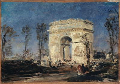 Vítězný oblouk v Etoile, mezi lety 1850 a 1855 (olej na papíře na plátně) od Félix Ziem