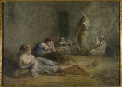 Harém, 1855-1856 (olej na dřevě) od Félix Ziem
