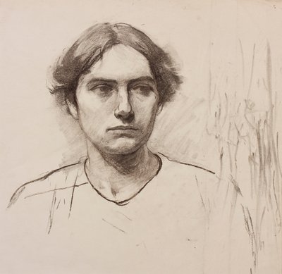 Vedoucí modelu umělecké školy, cca 1900 (uhl na papíře) od Florence Eleanor Shepard