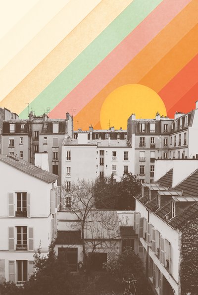 Rainbow Sky Above Paris, 2020 (fotografie, digitální) od Florent Bodart