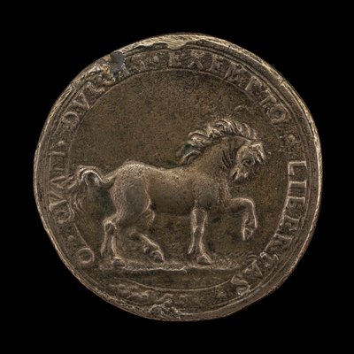 Horse Pawing the Earth, cca 1545 (lité stříbro) (reverzní 6240388) od Florentine School